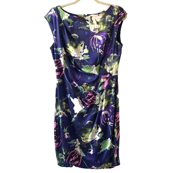 Suzi Chin for Maggy Boutique Dresses & Skirts - Suzi Chin For Maggy Boutique Size 10 Multicolor Silk Blend Cocktail Sheath Dress